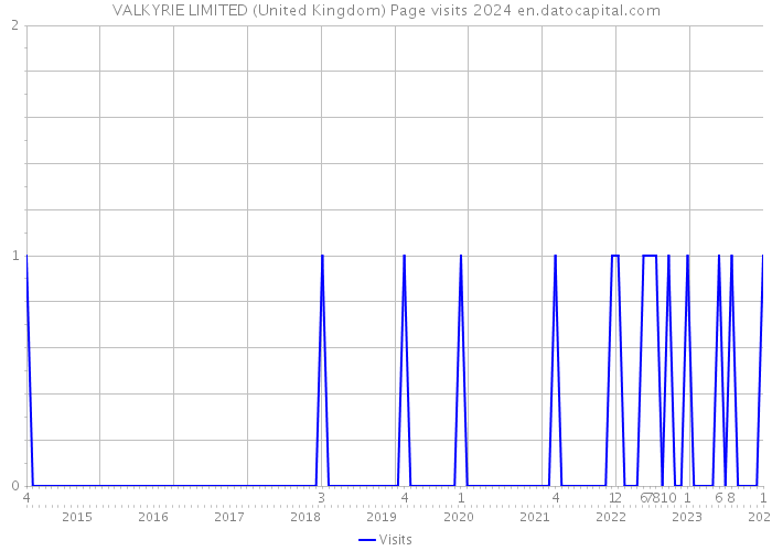 VALKYRIE LIMITED (United Kingdom) Page visits 2024 