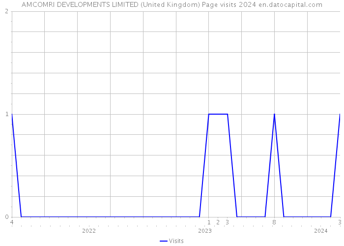 AMCOMRI DEVELOPMENTS LIMITED (United Kingdom) Page visits 2024 