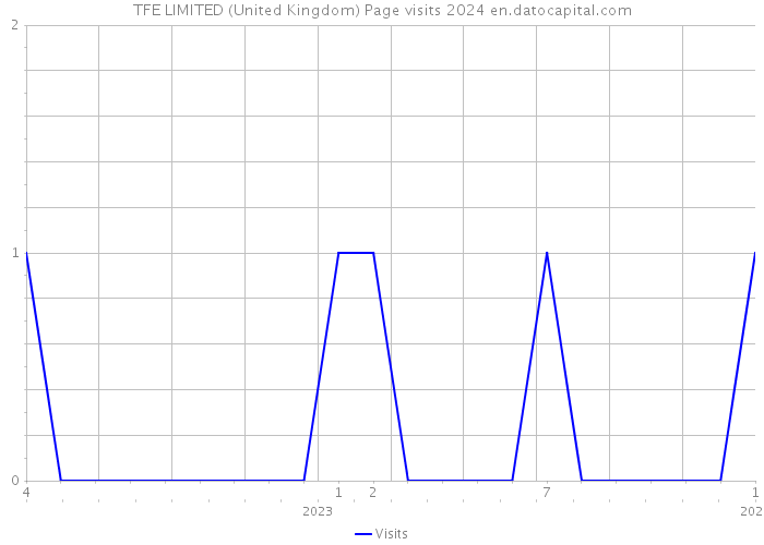 TFE LIMITED (United Kingdom) Page visits 2024 