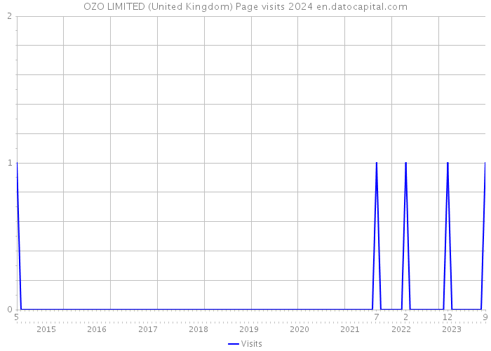 OZO LIMITED (United Kingdom) Page visits 2024 