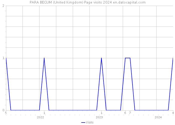 PARA BEGUM (United Kingdom) Page visits 2024 
