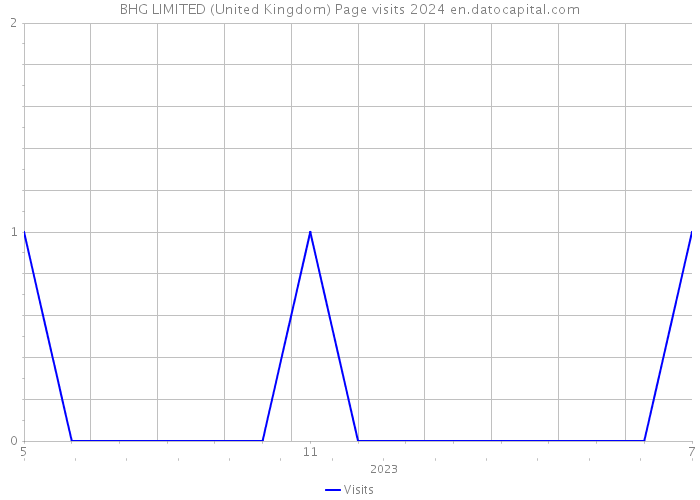 BHG LIMITED (United Kingdom) Page visits 2024 