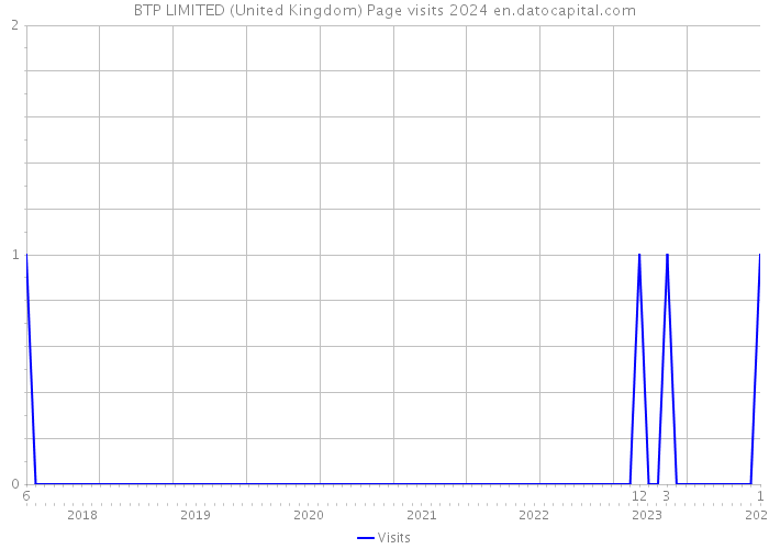 BTP LIMITED (United Kingdom) Page visits 2024 