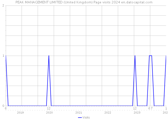 PEAK MANAGEMENT LIMITED (United Kingdom) Page visits 2024 