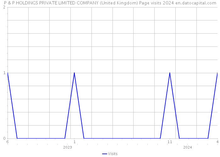 P & P HOLDINGS PRIVATE LIMITED COMPANY (United Kingdom) Page visits 2024 