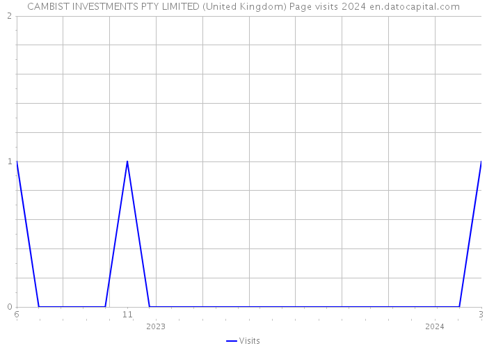 CAMBIST INVESTMENTS PTY LIMITED (United Kingdom) Page visits 2024 