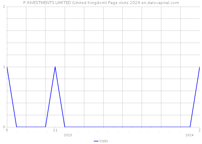 P INVESTMENTS LIMITED (United Kingdom) Page visits 2024 