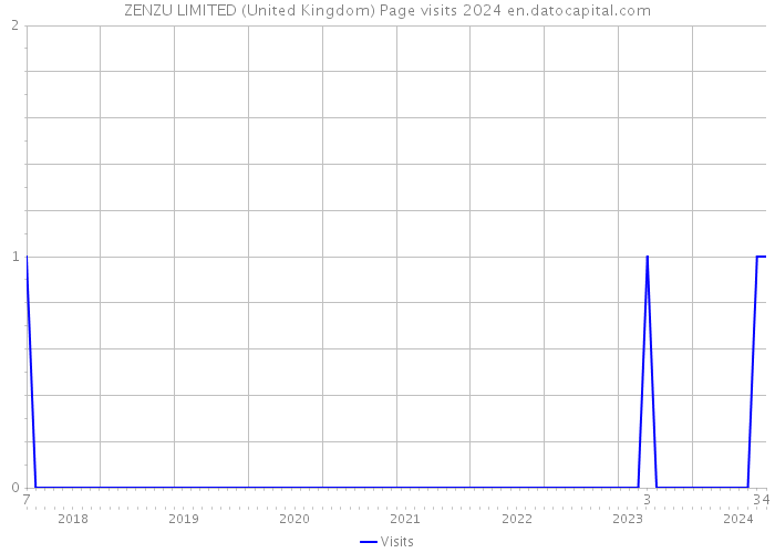 ZENZU LIMITED (United Kingdom) Page visits 2024 