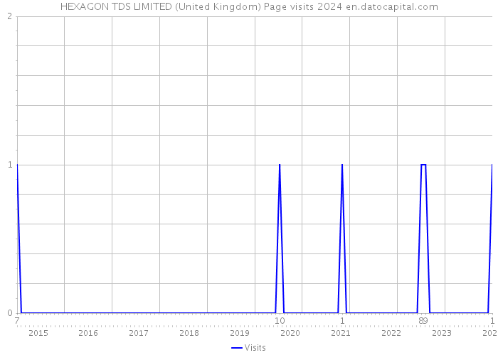 HEXAGON TDS LIMITED (United Kingdom) Page visits 2024 