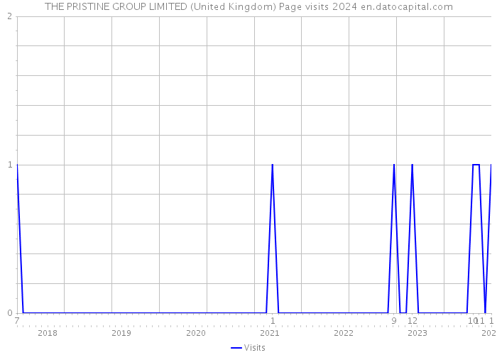 THE PRISTINE GROUP LIMITED (United Kingdom) Page visits 2024 