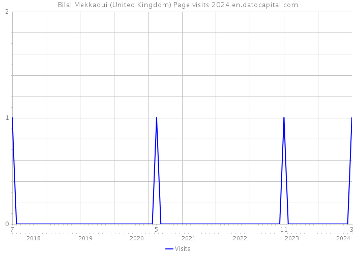 Bilal Mekkaoui (United Kingdom) Page visits 2024 