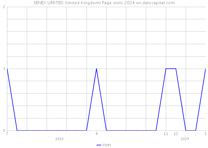 SENEX LIMITED (United Kingdom) Page visits 2024 