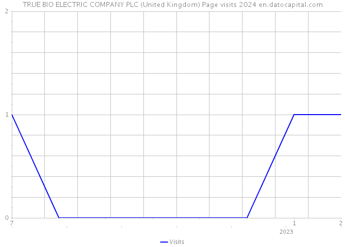 TRUE BIO ELECTRIC COMPANY PLC (United Kingdom) Page visits 2024 