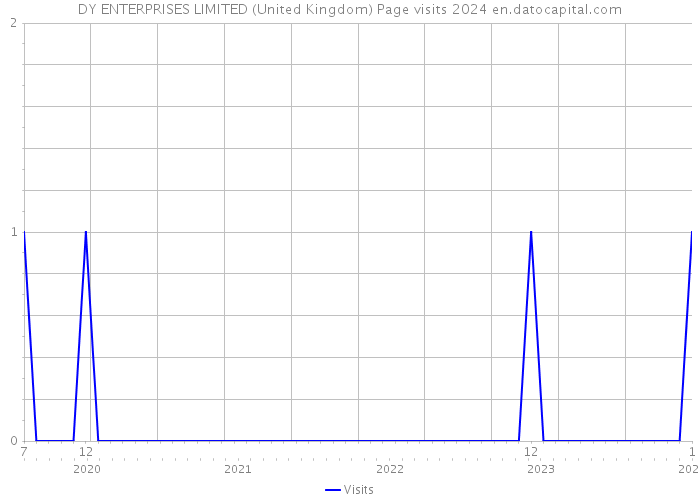 DY ENTERPRISES LIMITED (United Kingdom) Page visits 2024 