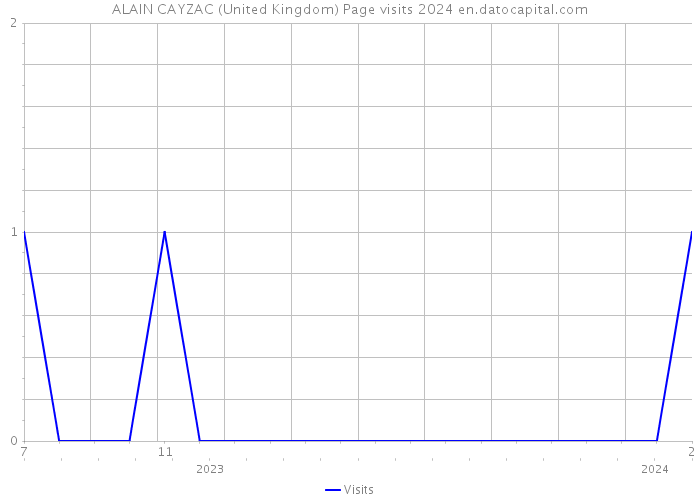 ALAIN CAYZAC (United Kingdom) Page visits 2024 