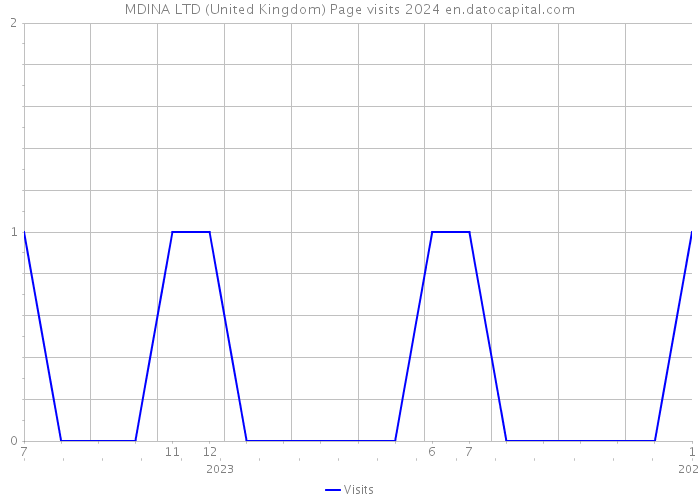 MDINA LTD (United Kingdom) Page visits 2024 