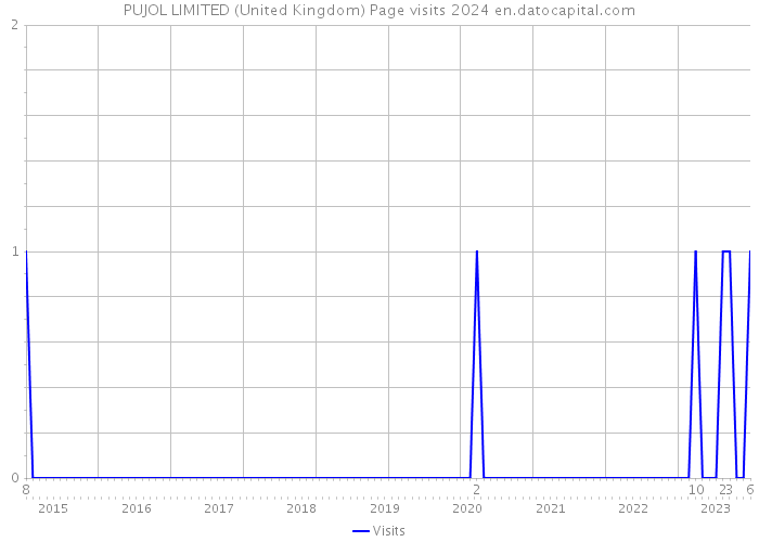PUJOL LIMITED (United Kingdom) Page visits 2024 