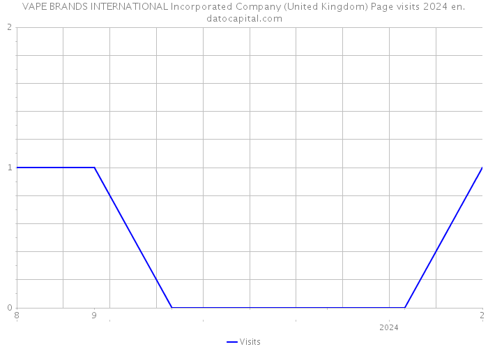 VAPE BRANDS INTERNATIONAL Incorporated Company (United Kingdom) Page visits 2024 