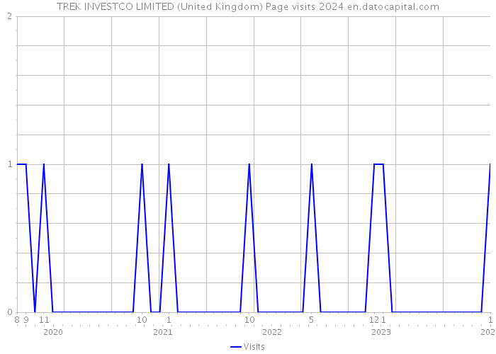 TREK INVESTCO LIMITED (United Kingdom) Page visits 2024 