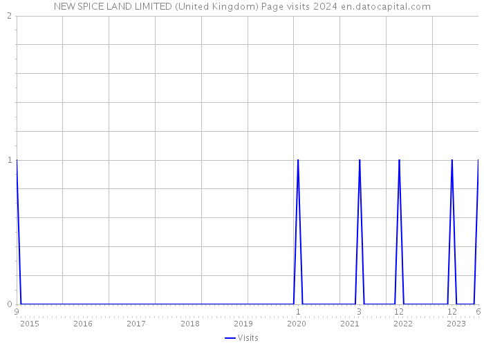 NEW SPICE LAND LIMITED (United Kingdom) Page visits 2024 