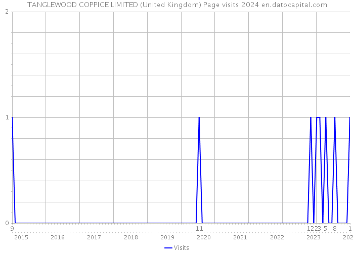 TANGLEWOOD COPPICE LIMITED (United Kingdom) Page visits 2024 