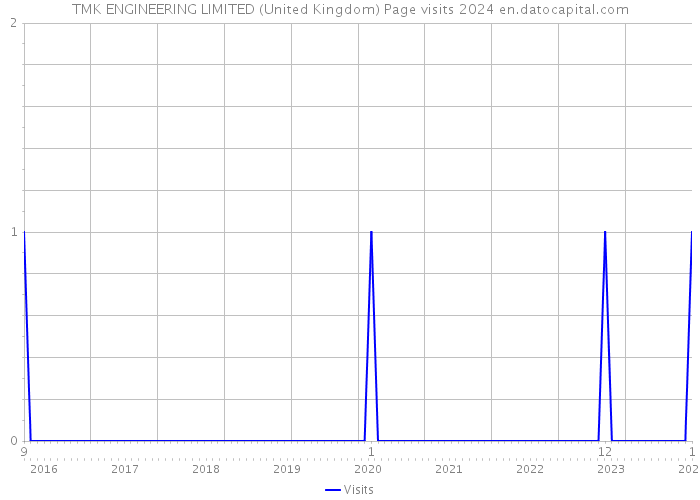TMK ENGINEERING LIMITED (United Kingdom) Page visits 2024 
