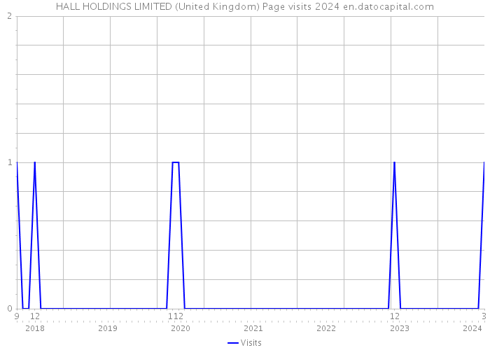 HALL HOLDINGS LIMITED (United Kingdom) Page visits 2024 