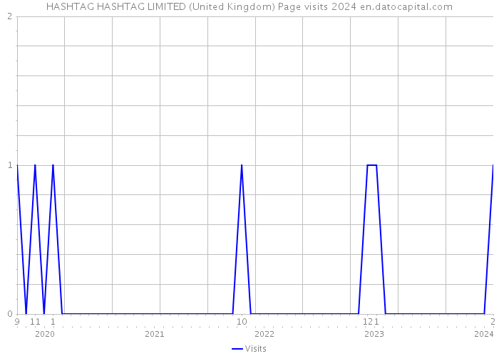 HASHTAG HASHTAG LIMITED (United Kingdom) Page visits 2024 