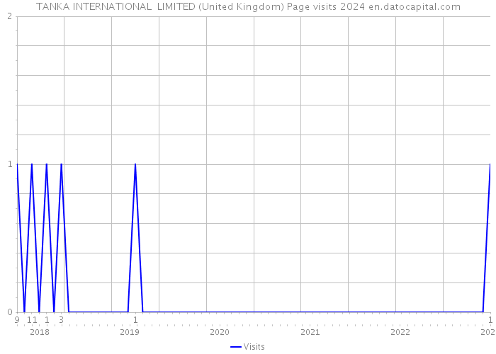 TANKA INTERNATIONAL LIMITED (United Kingdom) Page visits 2024 