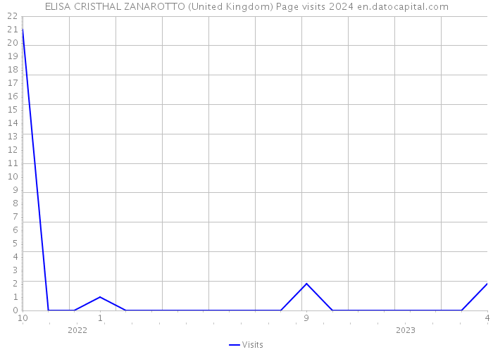 ELISA CRISTHAL ZANAROTTO (United Kingdom) Page visits 2024 