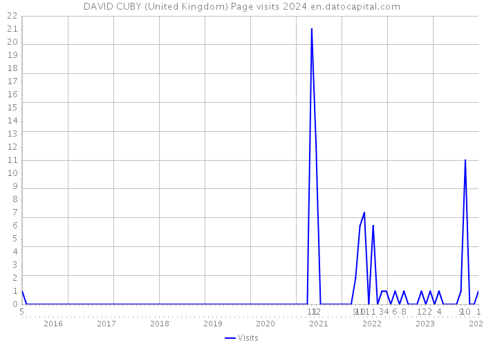 DAVID CUBY (United Kingdom) Page visits 2024 