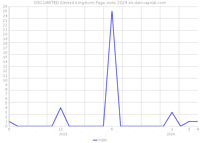DSG LIMITED (United Kingdom) Page visits 2024 