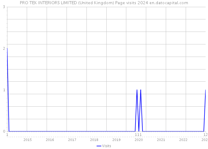 PRO TEK INTERIORS LIMITED (United Kingdom) Page visits 2024 