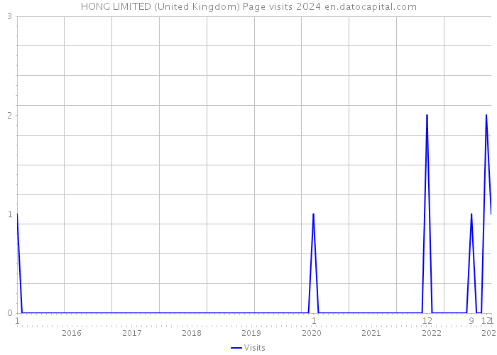 HONG LIMITED (United Kingdom) Page visits 2024 