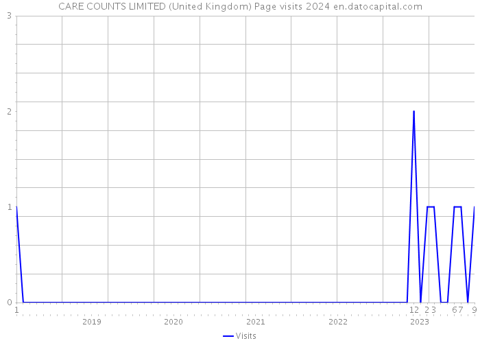 CARE COUNTS LIMITED (United Kingdom) Page visits 2024 