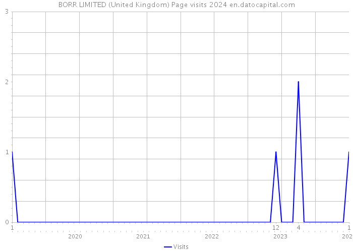 BORR LIMITED (United Kingdom) Page visits 2024 