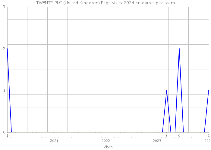 TWENTY PLC (United Kingdom) Page visits 2024 