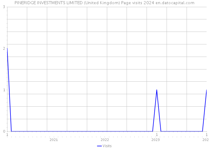 PINERIDGE INVESTMENTS LIMITED (United Kingdom) Page visits 2024 