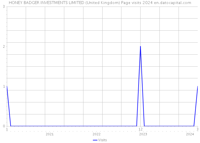 HONEY BADGER INVESTMENTS LIMITED (United Kingdom) Page visits 2024 