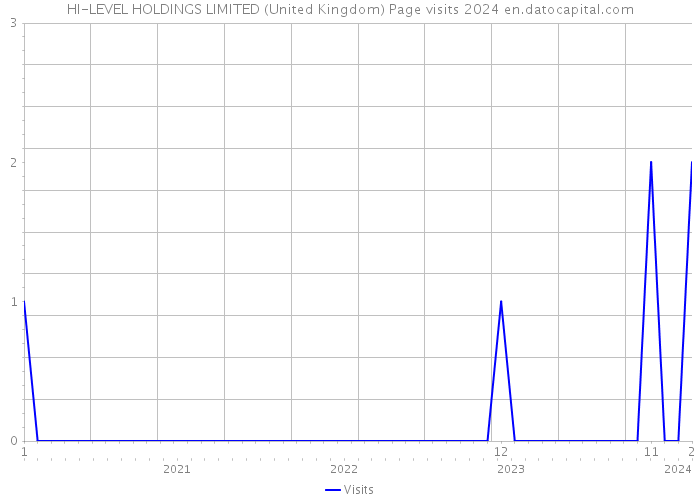 HI-LEVEL HOLDINGS LIMITED (United Kingdom) Page visits 2024 