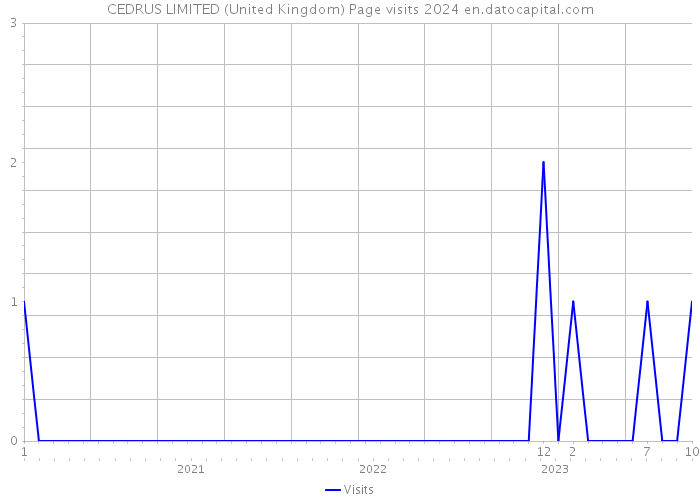 CEDRUS LIMITED (United Kingdom) Page visits 2024 