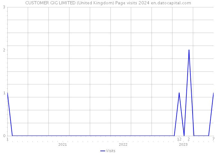 CUSTOMER GIG LIMITED (United Kingdom) Page visits 2024 