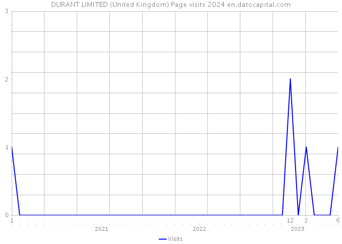 DURANT LIMITED (United Kingdom) Page visits 2024 