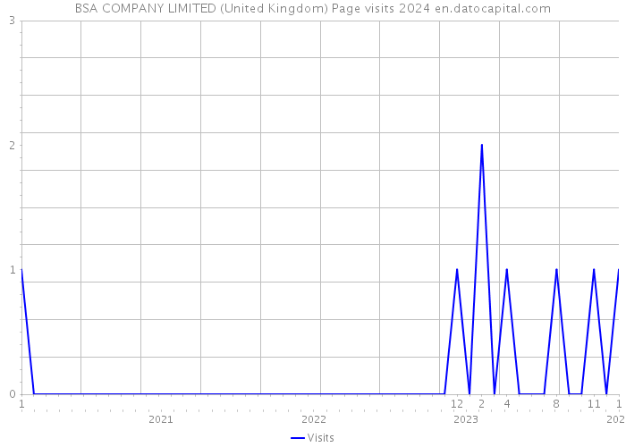 BSA COMPANY LIMITED (United Kingdom) Page visits 2024 