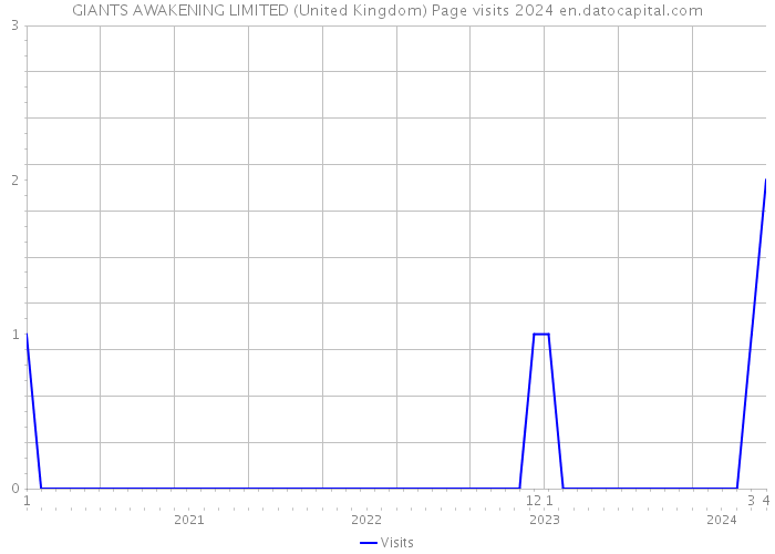 GIANTS AWAKENING LIMITED (United Kingdom) Page visits 2024 