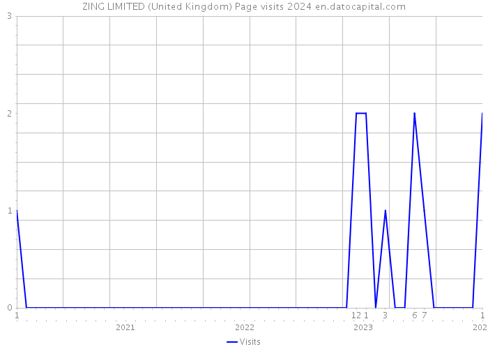 ZING LIMITED (United Kingdom) Page visits 2024 