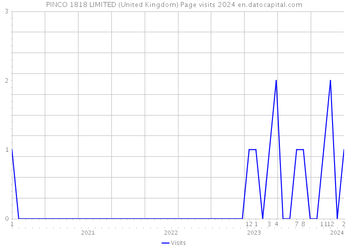 PINCO 1818 LIMITED (United Kingdom) Page visits 2024 