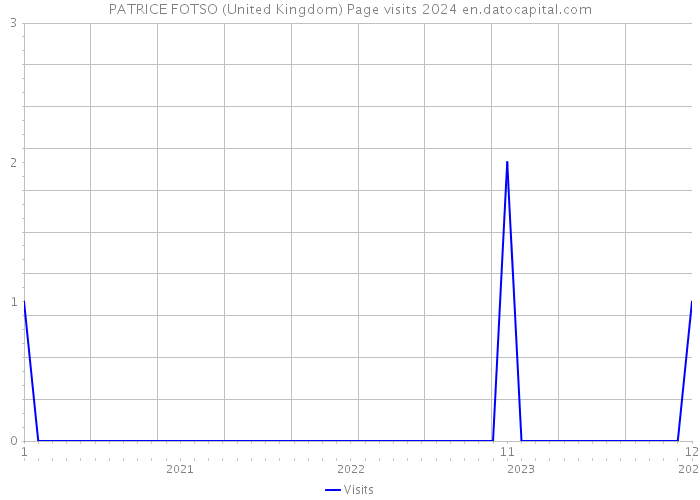PATRICE FOTSO (United Kingdom) Page visits 2024 