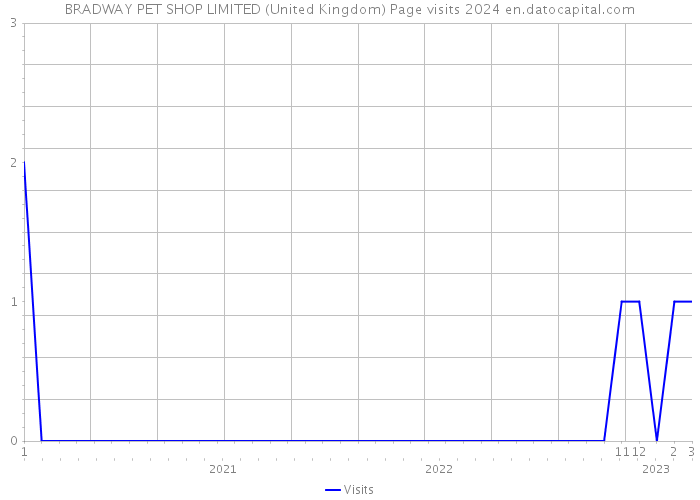 BRADWAY PET SHOP LIMITED (United Kingdom) Page visits 2024 