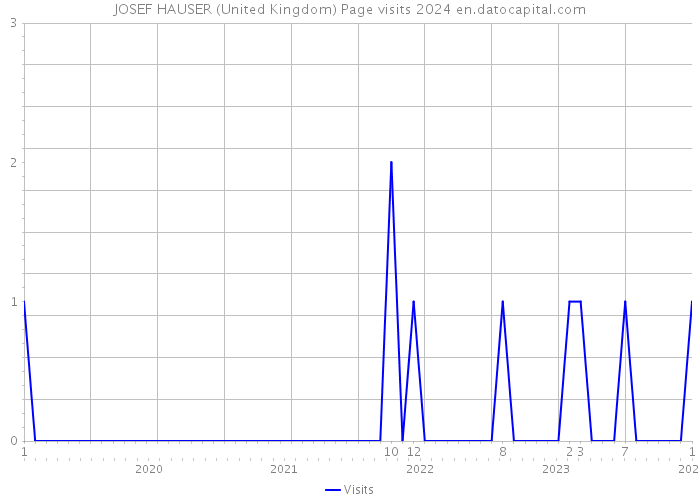 JOSEF HAUSER (United Kingdom) Page visits 2024 